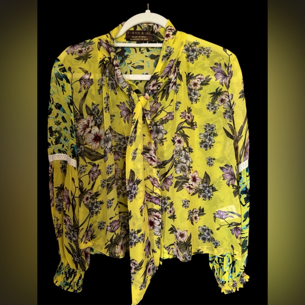 Anthropologie Tie Front Blouse